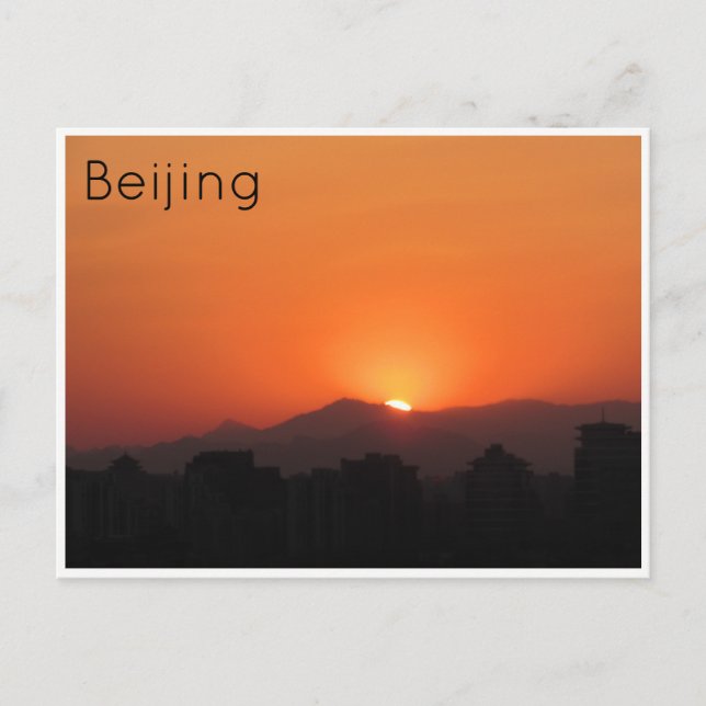 Postal puesta de sol en beijing (Anverso)