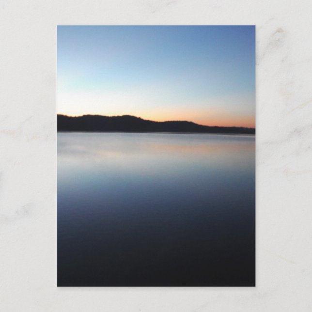 Postal Puesta de sol en el lago Arrowhead (Anverso)
