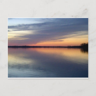 Postal Puesta de sol en el lago Champlain desde Alburgh, 