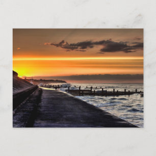 Postal Puesta de sol en el paseo marítimo de Walcott