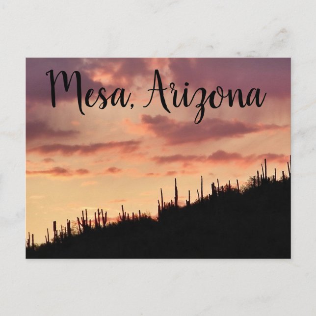 Postal puesta de sol en el suroeste (Anverso)