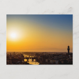Postal Puesta de sol en Florencia, Italia