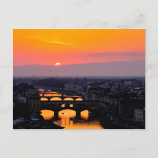 Postal Puesta de sol en Florencia, Italia