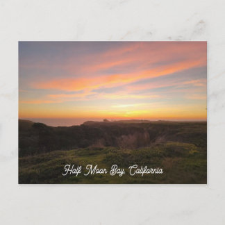 Postal Puesta de sol en Half Moon Bay California