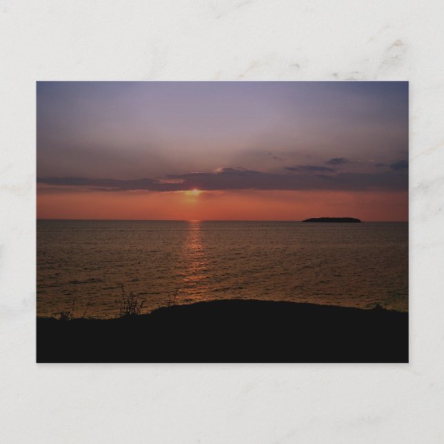 Postal Puesta de sol en la bahía (Anverso)