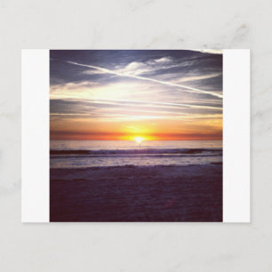 Postal Puesta de sol en la playa de San Petersburgo.jpg
