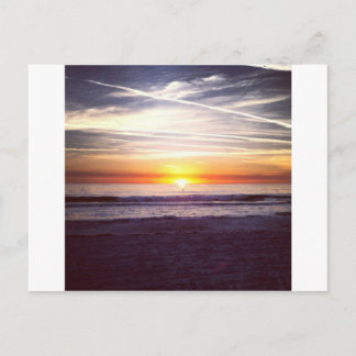 Postal Puesta de sol en la playa de San Petersburgo.jpg