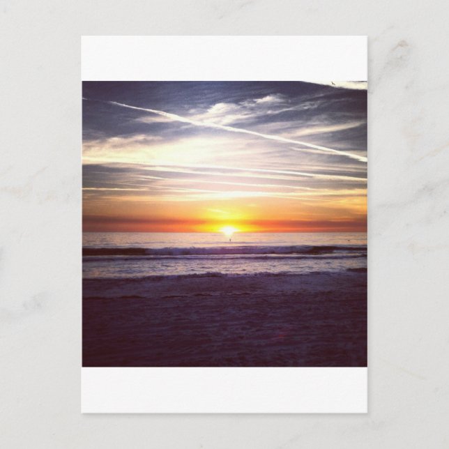 Postal Puesta de sol en la playa de San Petersburgo.jpg (Anverso)