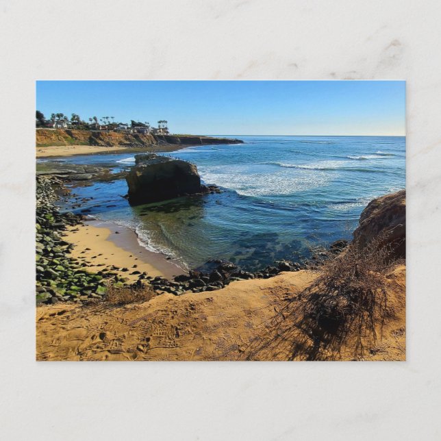 Postal Puesta de sol en la playa, San Diego, CA (Anverso)