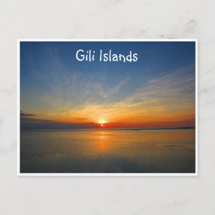 Postal puesta de sol en las islas gili