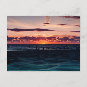 Postal Puesta de sol en Ludington, Míchigan