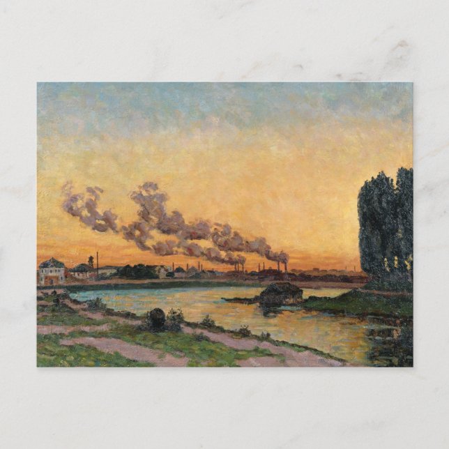 Postal Puesta de sol en marfil, c.1872-73 (Anverso)