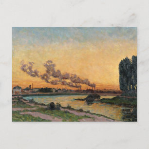 Postal Puesta de sol en marfil, c.1872-73