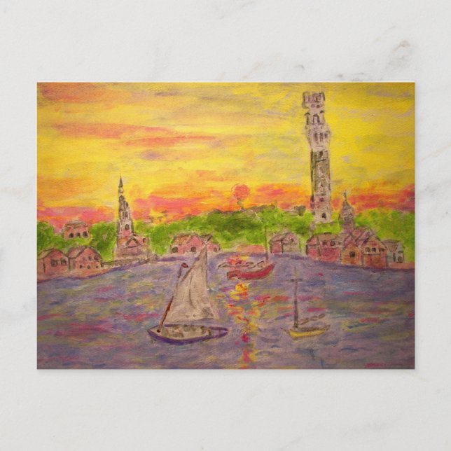 Postal puesta de sol en provincia (Anverso)