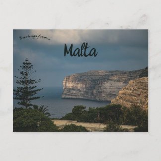 Postal Puesta de sol en Sanap Cliffs Munxar Malta