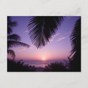 Postal Puesta de sol en West End, Cayman Brac, Islas Caim