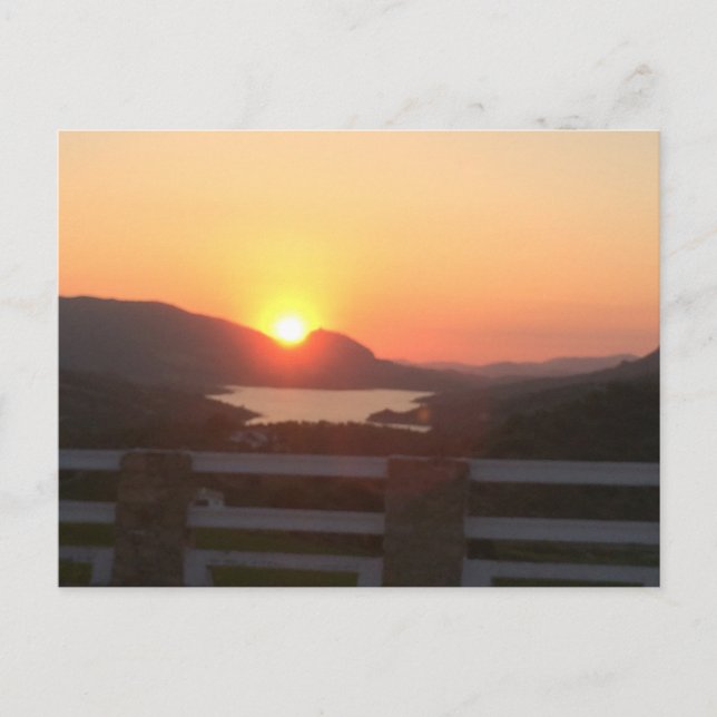 Postal Puesta de sol española (Anverso)