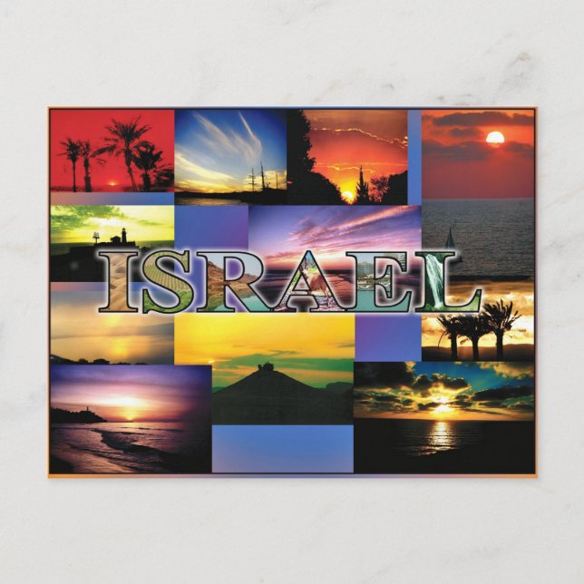 Postal puesta de sol israelí (Anverso)
