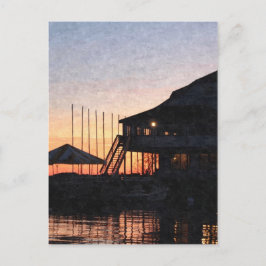 Postal puesta de sol junto al lago , Kingston, Ontario, a