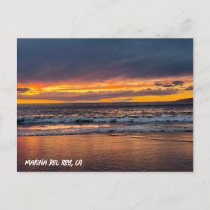 Postal Puesta de sol máxima - Marina Del Rey, CA