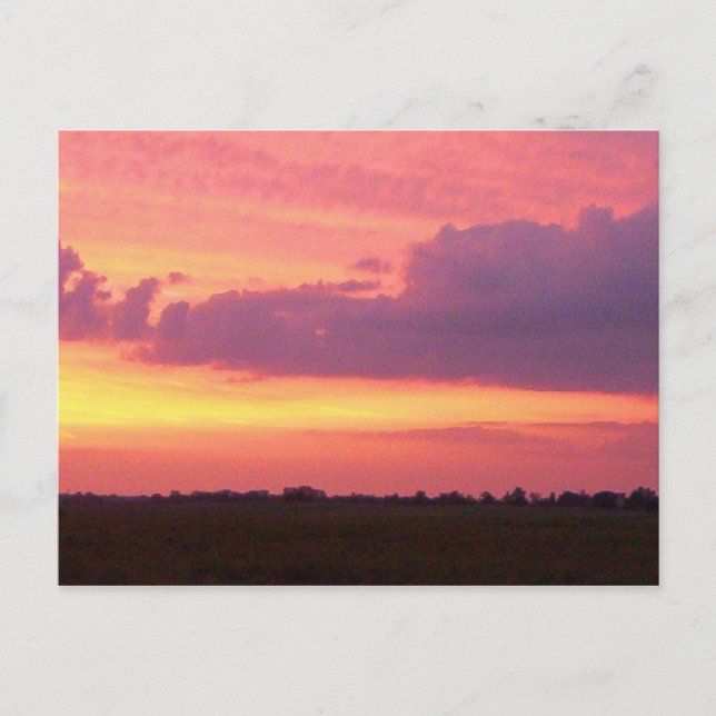 Postal Puesta de sol, mi foto de 2004  (Anverso)