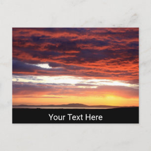 Postal Puesta de sol personalizable en Islay, Escocia