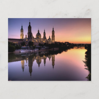 Postal Puesta de sol sobre el Ebro