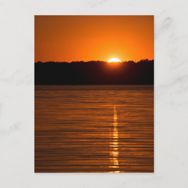 Postal Puesta de sol sobre el embalse del lago Canyon (Anverso)