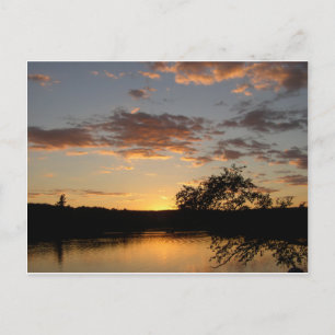 Postal Puesta de sol sobre el lago St. George, Maine