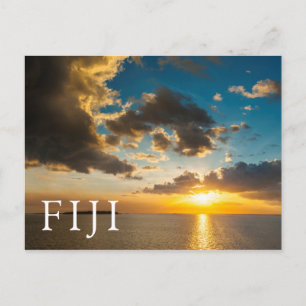 Postal Puesta de sol sobre el océano, Fiji