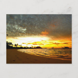 Postal Puesta de sol sobre las Maldivas