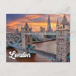 Postal Puesta de sol sobre Londres, Inglaterra, Reino Uni