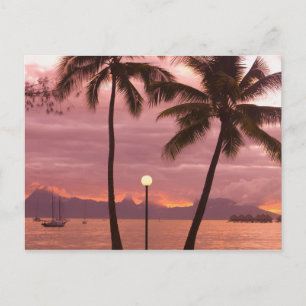 Postal Puesta de sol sobre Moorea desde Sofitel Maeva Bea