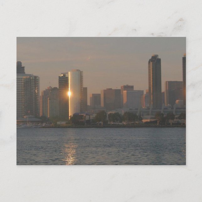 Postal Puesta de sol sobre San Diego (Anverso)