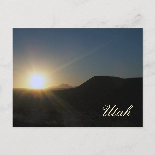 Postal puesta de sol : utah (Anverso)