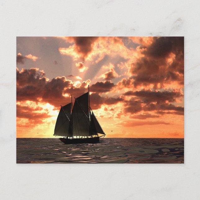 Postal puesta del sol (Anverso)