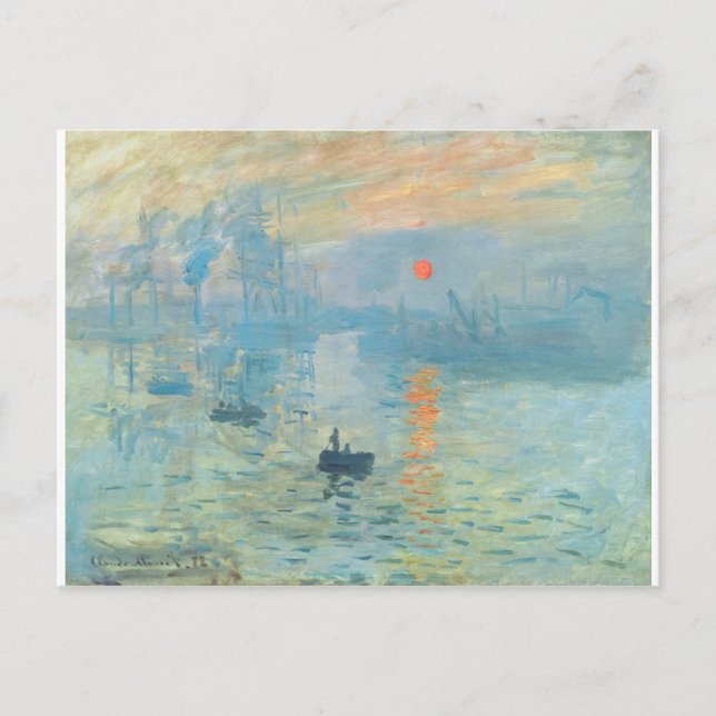 Postal Puesta del sol - Claude Monet (Anverso)