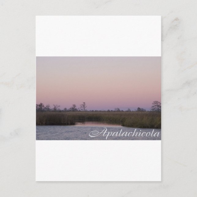 Postal Puesta del sol de Apalachicola (Anverso)