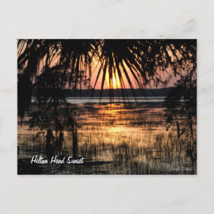 Postal Puesta del sol de Hilton Head