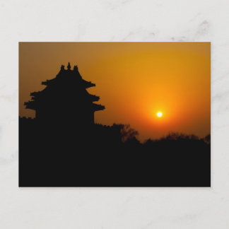 Postal Puesta del sol de la ciudad Prohibida
