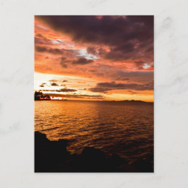 Postal Puesta del sol de la isla de Denaru, Fiji