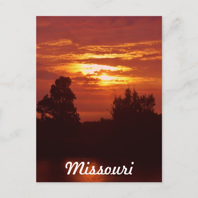 Postal Puesta del sol de Missouri (Anverso)