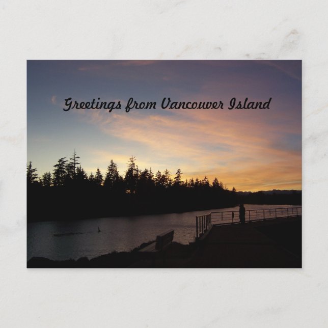 Postal Puesta del sol de oro (Anverso)