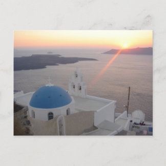 Postal Puesta del sol de Santorini
