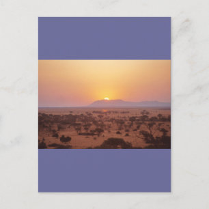 Postal Puesta del sol de Serengeti