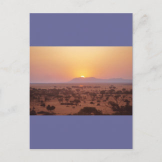 Postal Puesta del sol de Serengeti