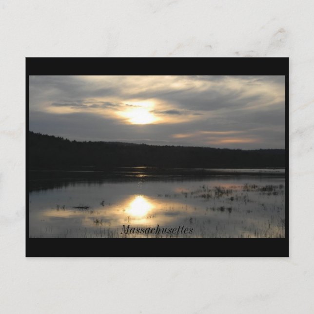Postal Puesta del sol en el río, MAMÁES (Anverso)