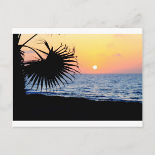 POSTAL PUESTA DEL SOL HERMOSA DE LA PLAYA