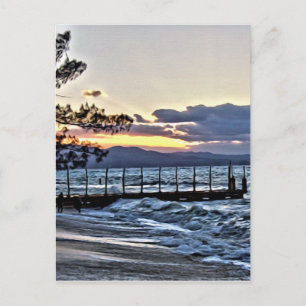 Postal Puesta del sol hermosa en Montego Bay, Jamaica