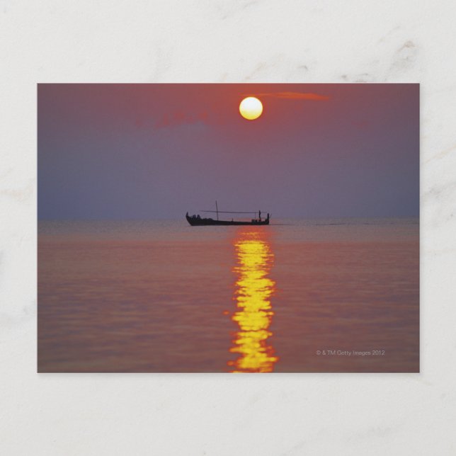 Postal Puesta del sol y mar 2 (Anverso)